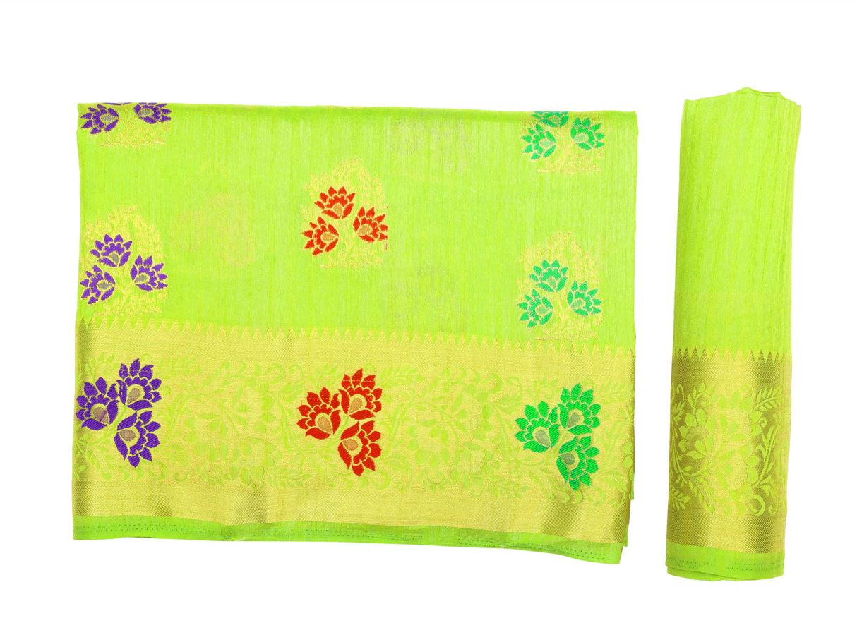 Mimosa Womens Art Silk Saree Dharmavaram Liril Color
