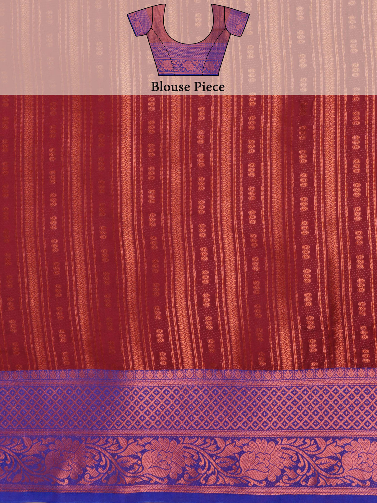 Mimosa Women's Woven Design Kanjivaram Art Silk Saree With Blouse Piece : SA0000914MR