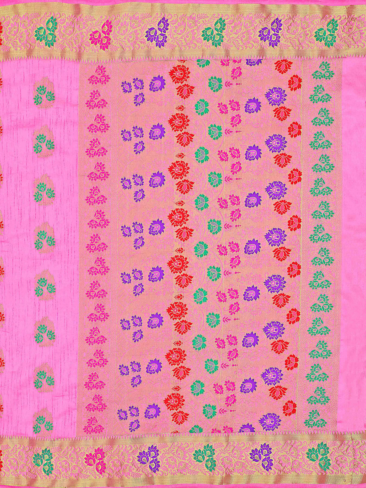 Mimosa Womens Art Silk Saree Dharmavaram Pink Color