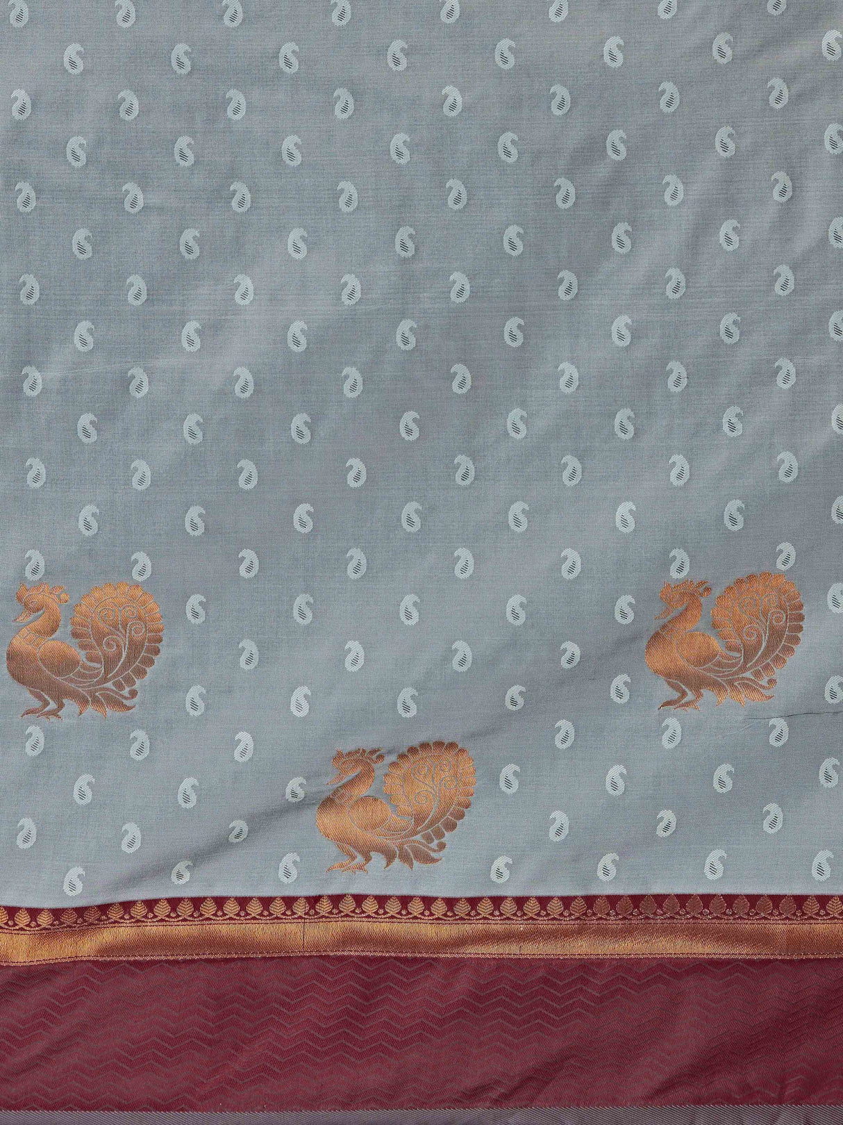 Mimosa Women's Woven Design Kanjivaram Style Art Silk Saree With Blouse Piece : SA00001387GYFREE