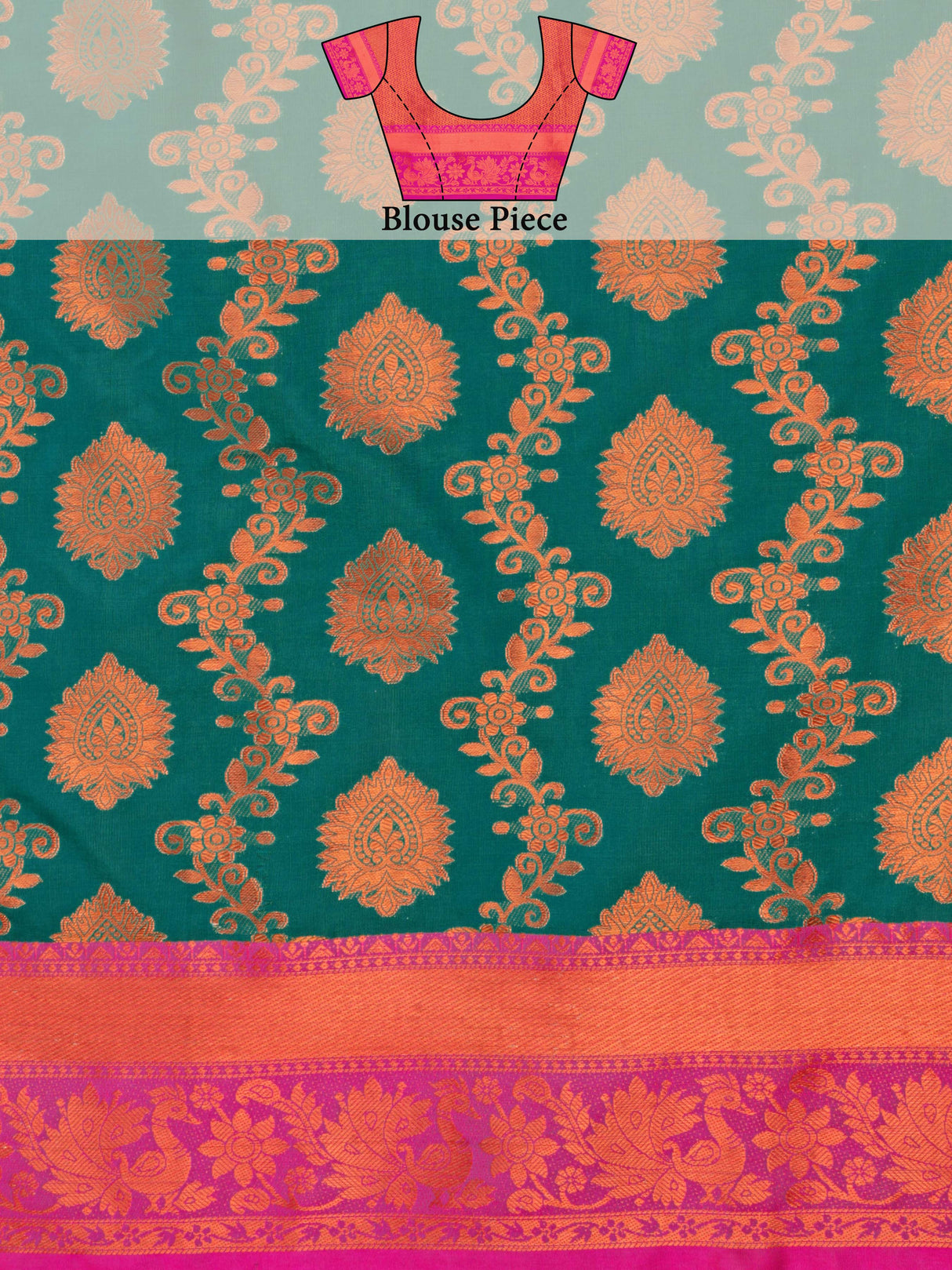 Mimosa Women's Woven Design Kanjivaram Art Silk Saree With Blouse Piece : SA0000913SF