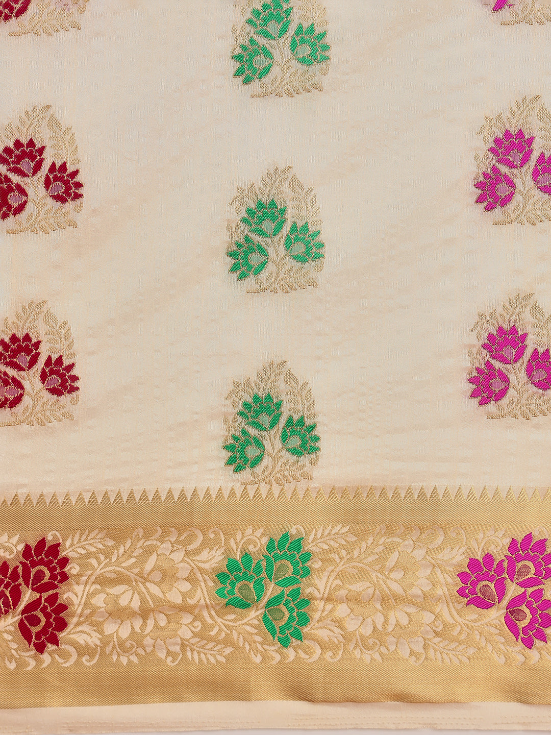 Mimosa Women's Woven Design Kanjivaram Art Silk Saree With Blouse Piece : SA00001186CRFREE