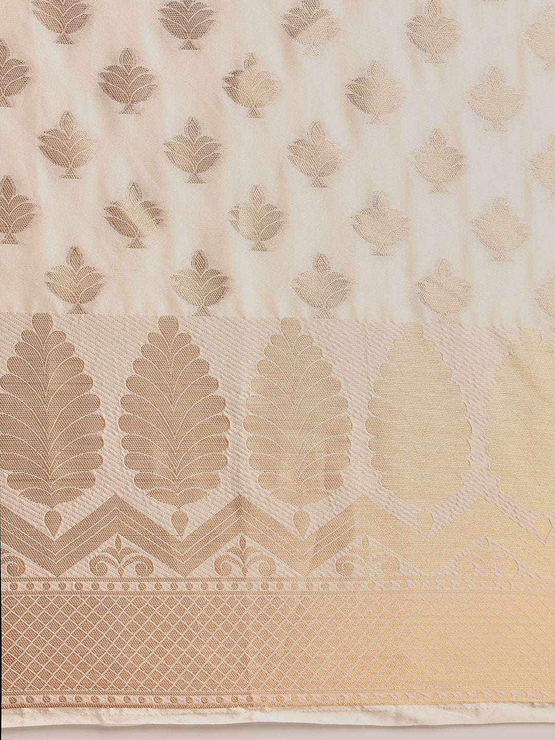 Mimosa Women's Woven Design Kasavu Crepe Saree With Blouse Piece : SA00001179CRFREE