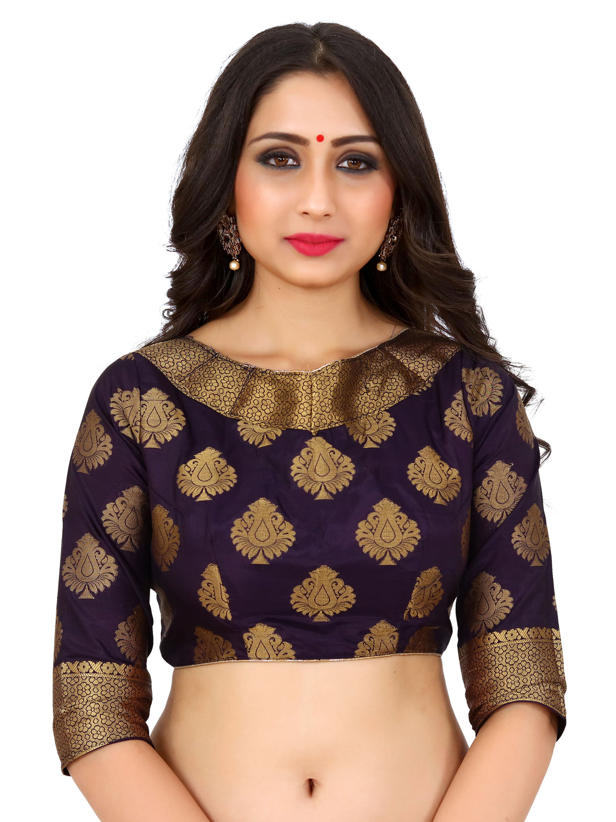 Mimosa Womens Art Silk Saree Kanjivaram Strawberry Color