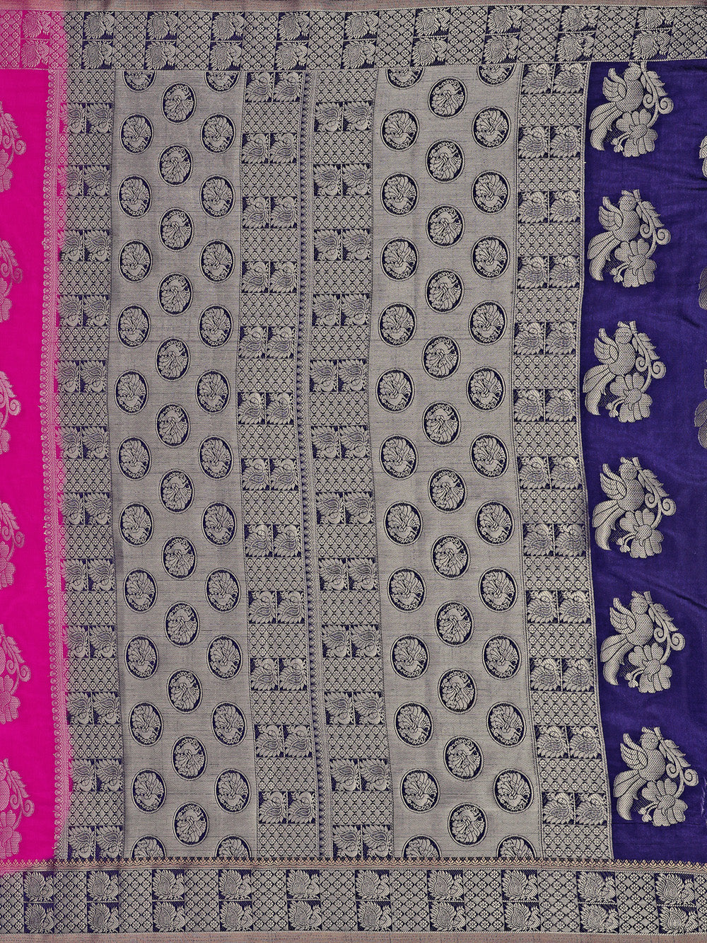 Mimosa Womens Art Silk Saree Kanjivaram Rani Color