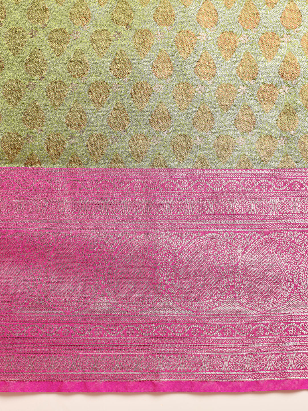 Mimosa Women's Woven Design Kanjivaram Art Silk Saree With Blouse Piece : SA00001118OLFREE