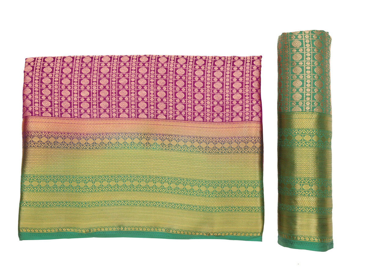 Mimosa Womens Art Silk Saree Kanjivaram Mejanta Color