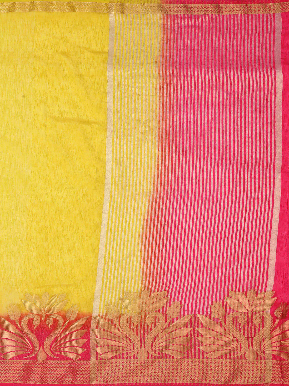 Mimosa Womens Linen Saree Kanjivaram style Olive Color