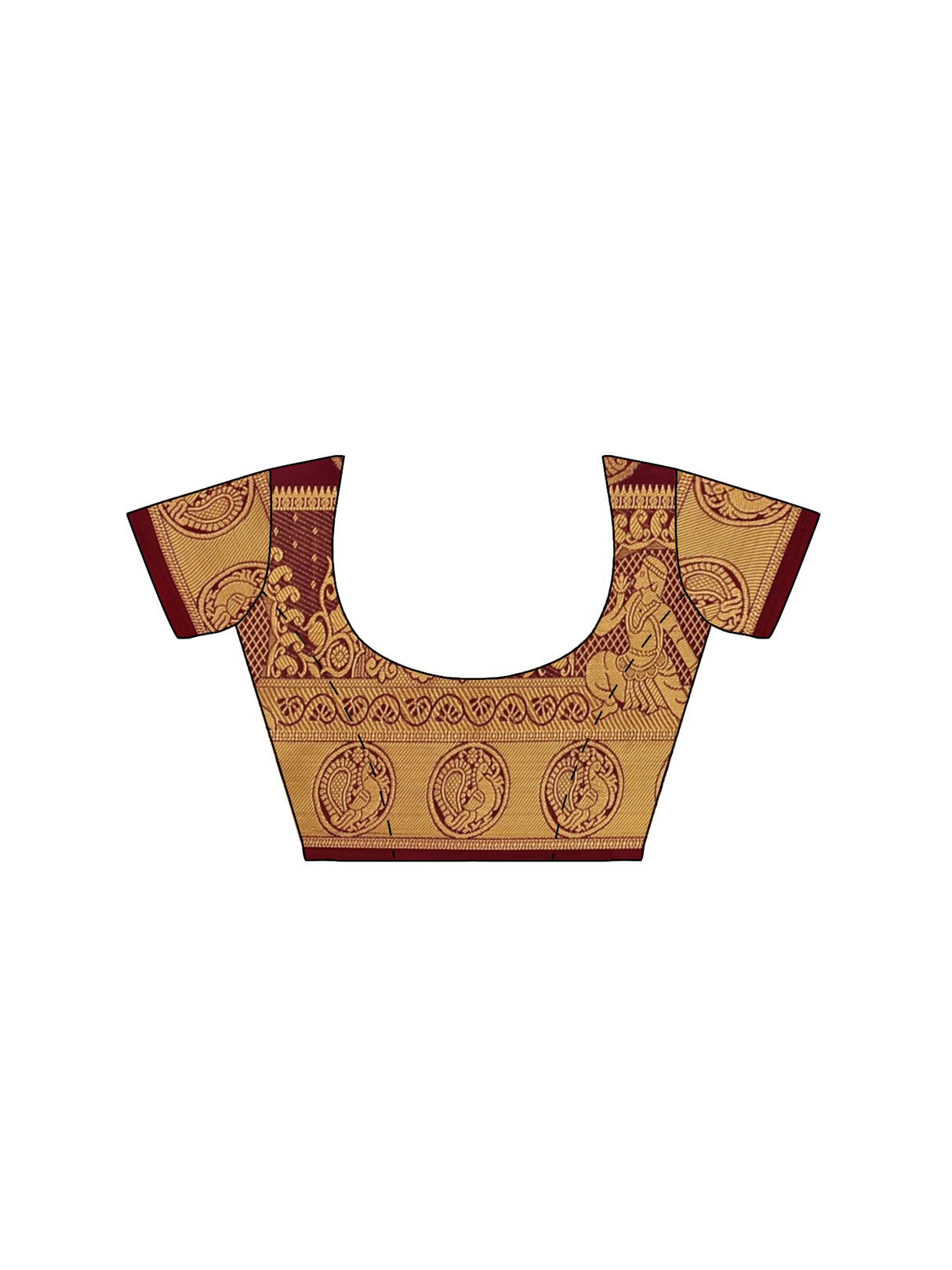 Mimosa Womens Art Silk Saree Kanjivaram Peach Color