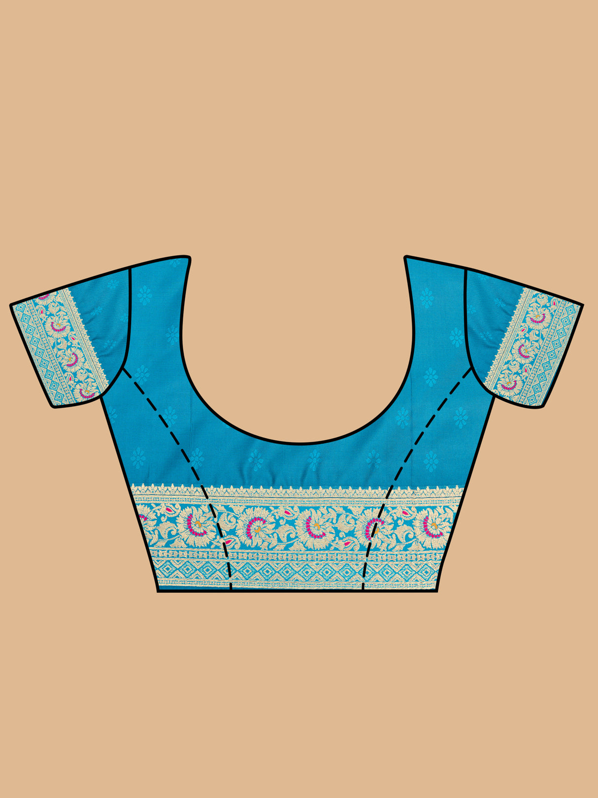 Mimosa Women's Woven Design Patola Style Art Silk Saree With Blouse Piece : SA00001344PNKFREE