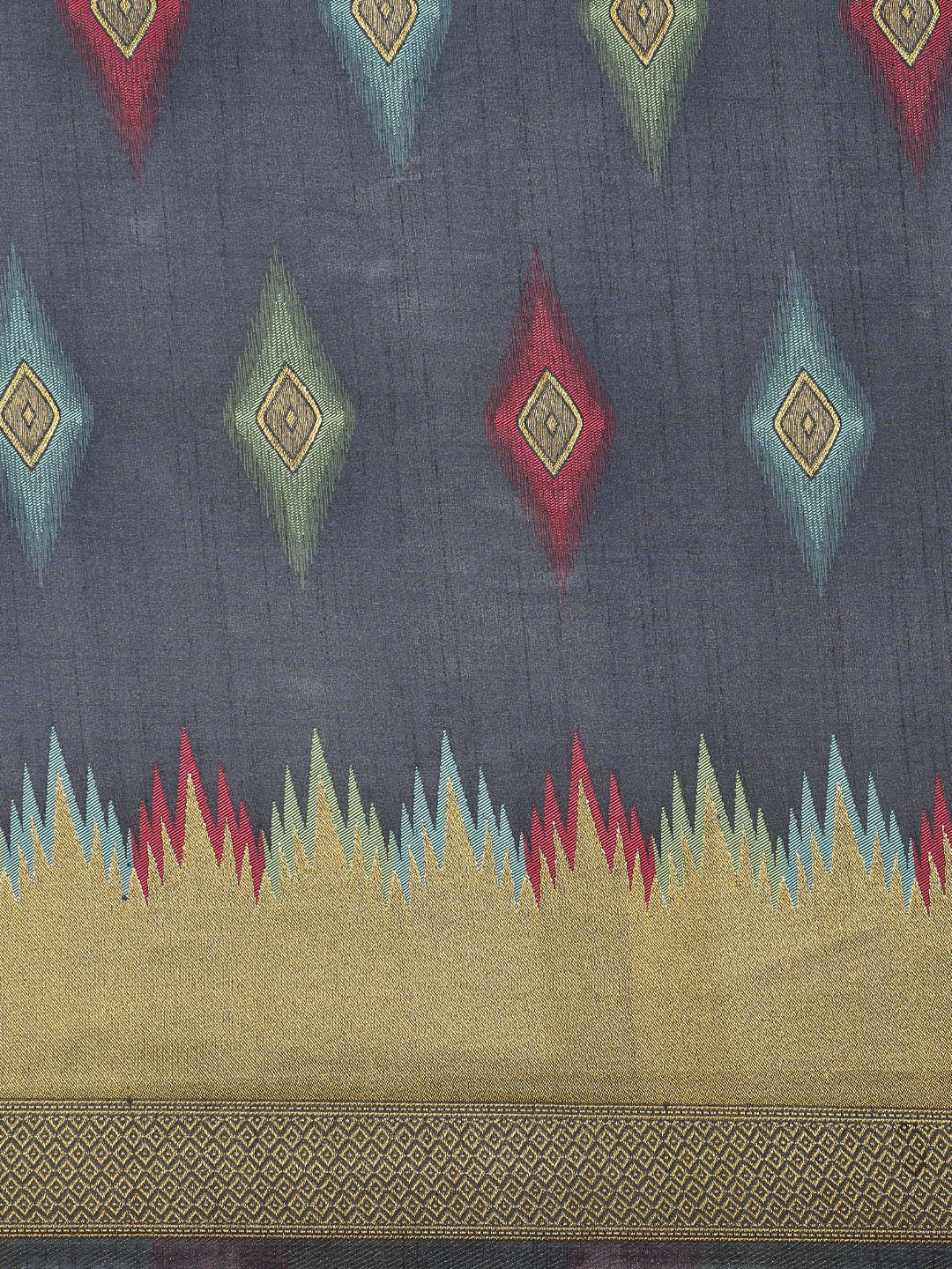 Mimosa Womens Art Silk Saree Kanjivaram Grey Color