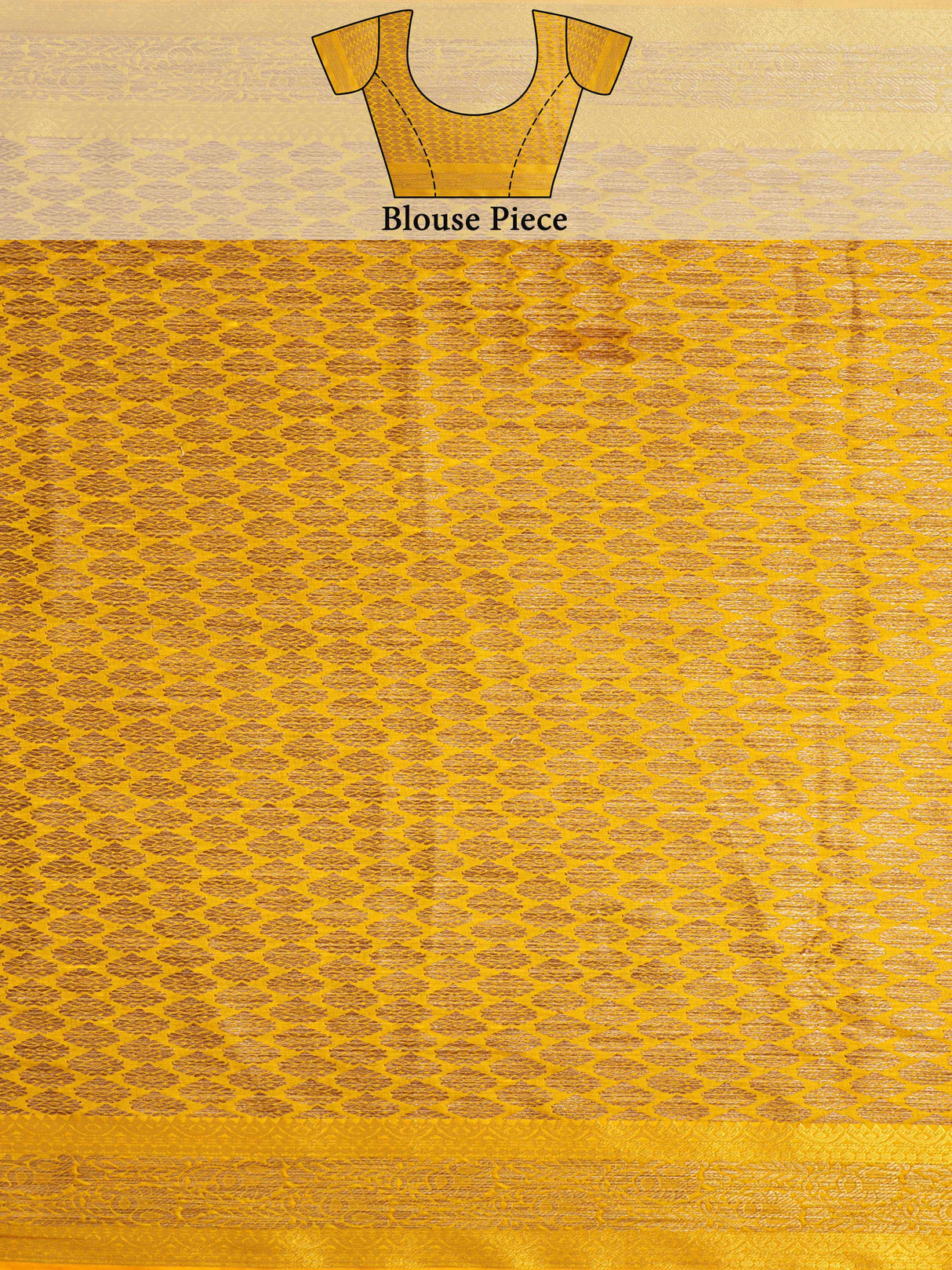 Mimosa Womens Art Silk Saree Kanjivaram Gold Color