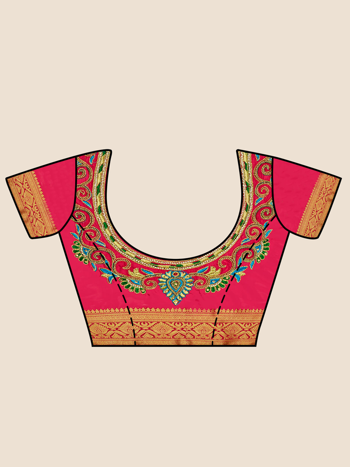 Mimosa Womens Crepe Saree Mysore Silk BGreen Color