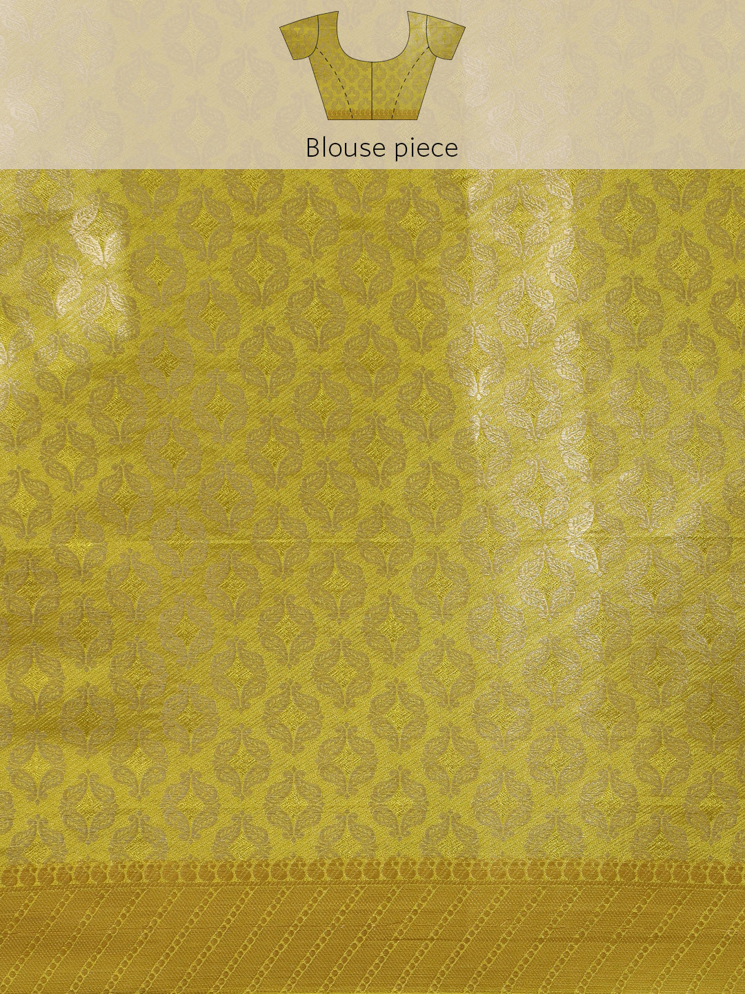 Mimosa Womens Art Silk Saree Kanjivaram Olive Color