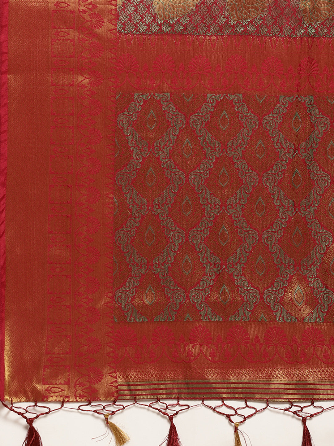 Mimosa Womens Art Silk Saree Kanjivaram Maroon Color