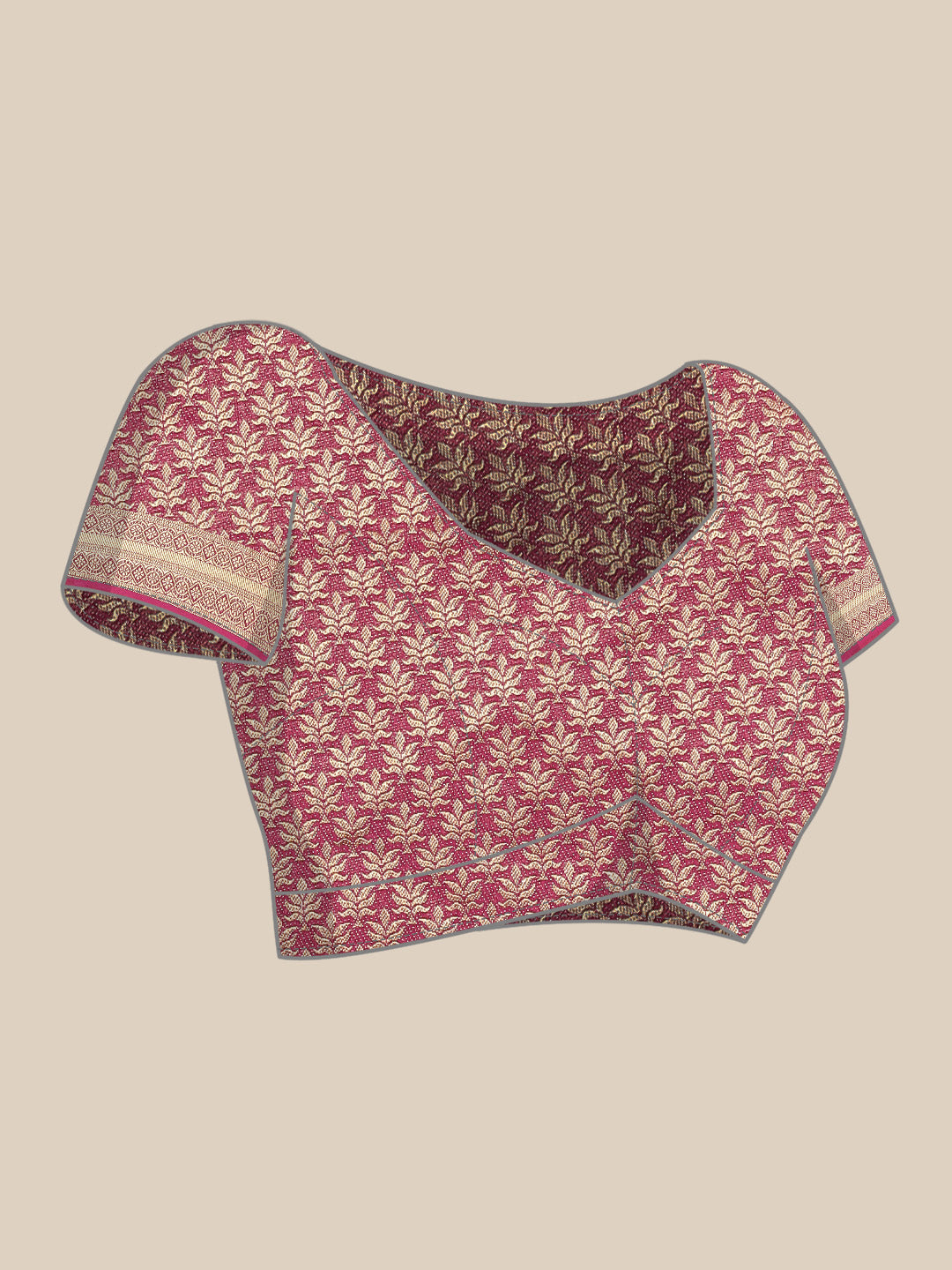 Mimosa Womens Art Silk Saree Kanjivaram Peach Color