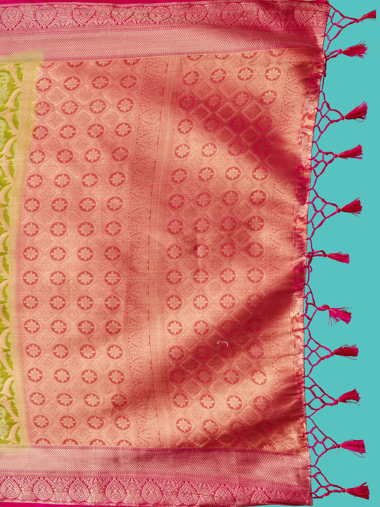 Mimosa Women's Woven Design Kanjivaram Style Art Silk Saree With Blouse Piece : SA0000385OLFREE