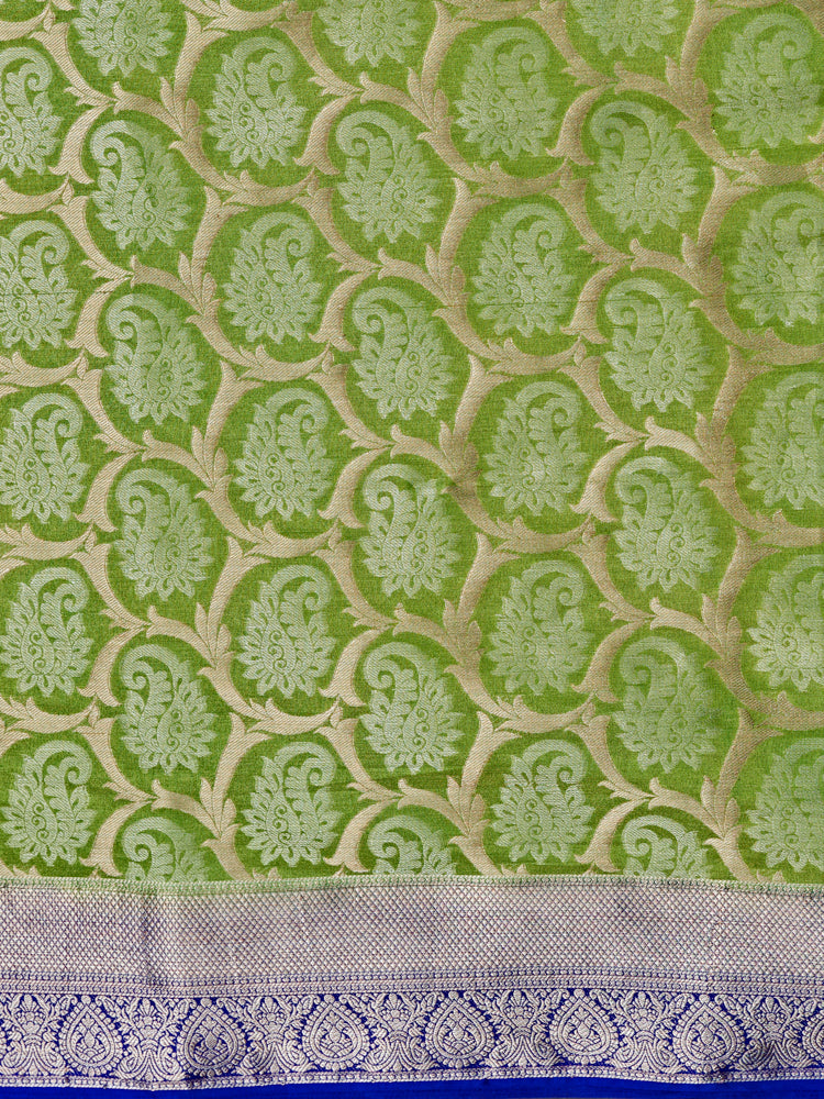 Mimosa Women's Woven Design Kanjivaram Style Art Silk Saree With Blouse Piece : SA0000385LRFREE