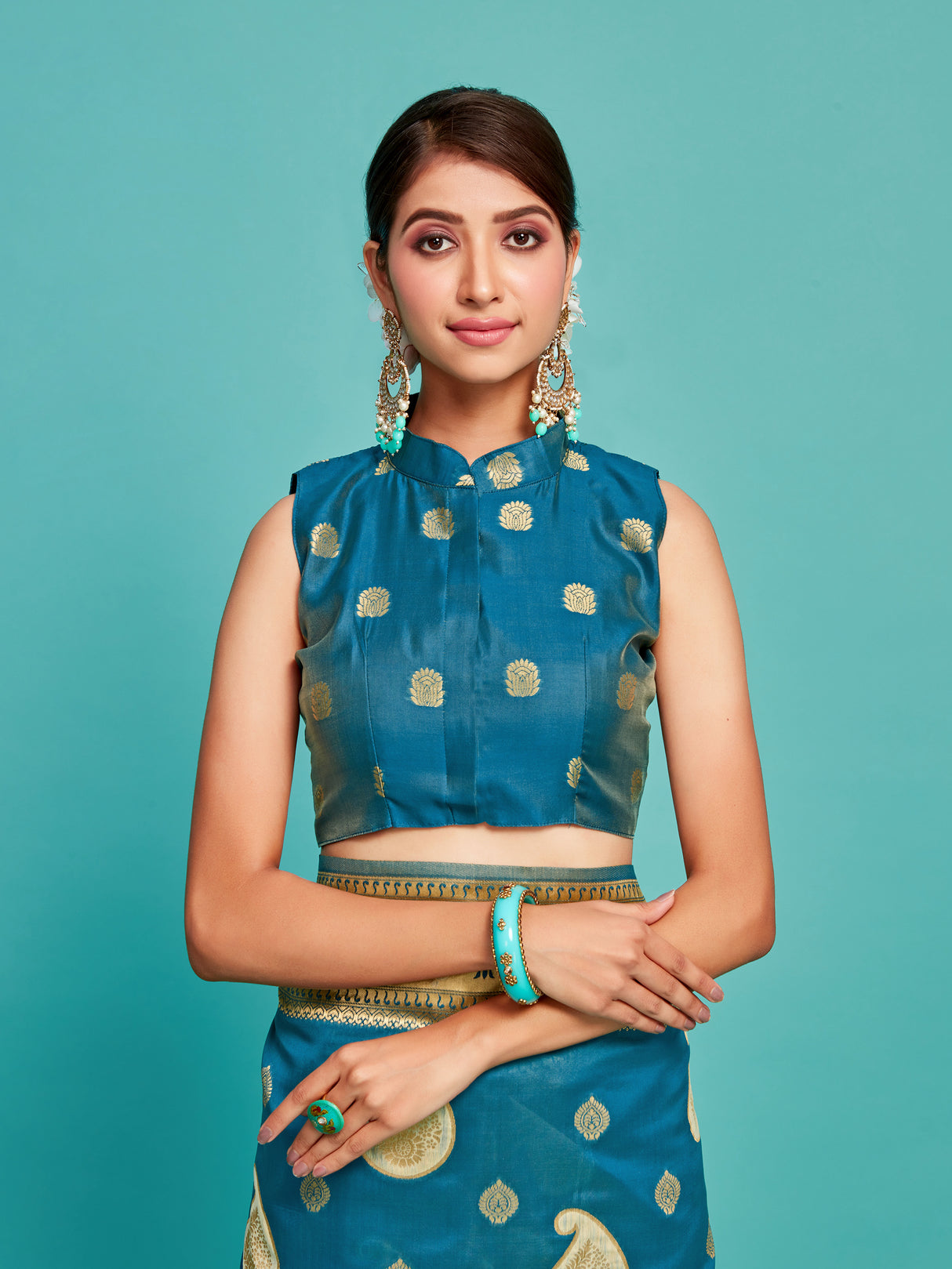 Mimosa Women's Woven Design Kanjivaram Art Silk Saree With Blouse Piece : SA00001246IBFREE