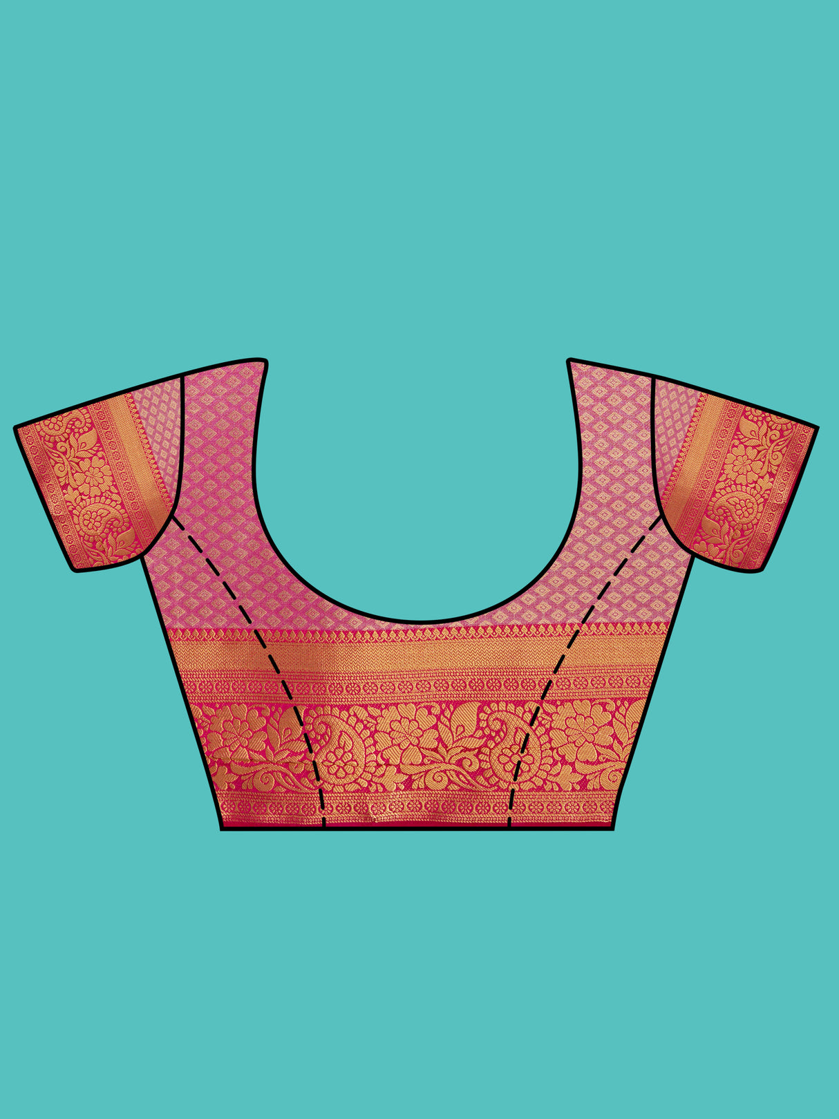 Mimosa Women's Woven Design Kanjivaram Style Art Silk Saree With Blouse Piece : SA0000375MRFREE