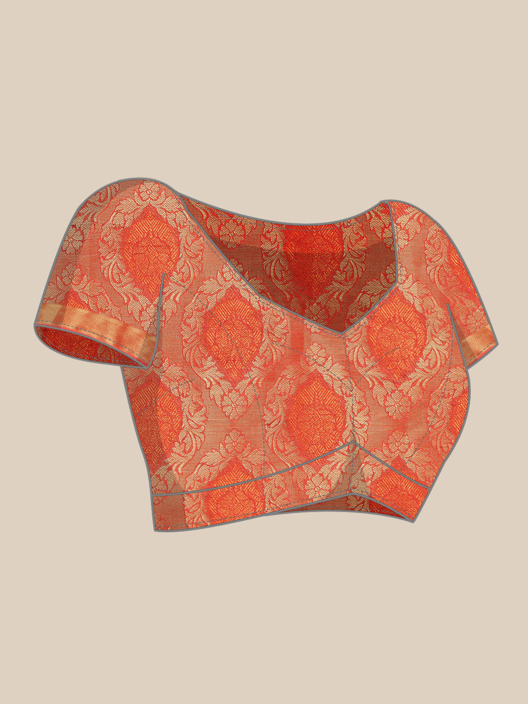 Mimosa Womens Art Silk Saree Kanjivaram Grey Color