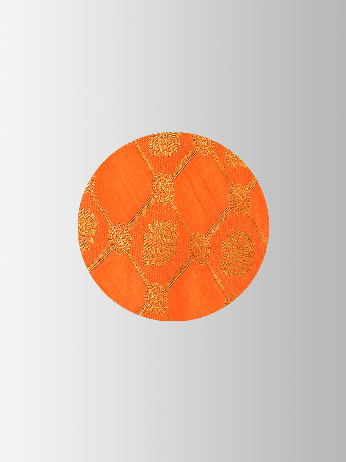 Mimosa Womens Art Silk Saree Kanjivaram Orange Color