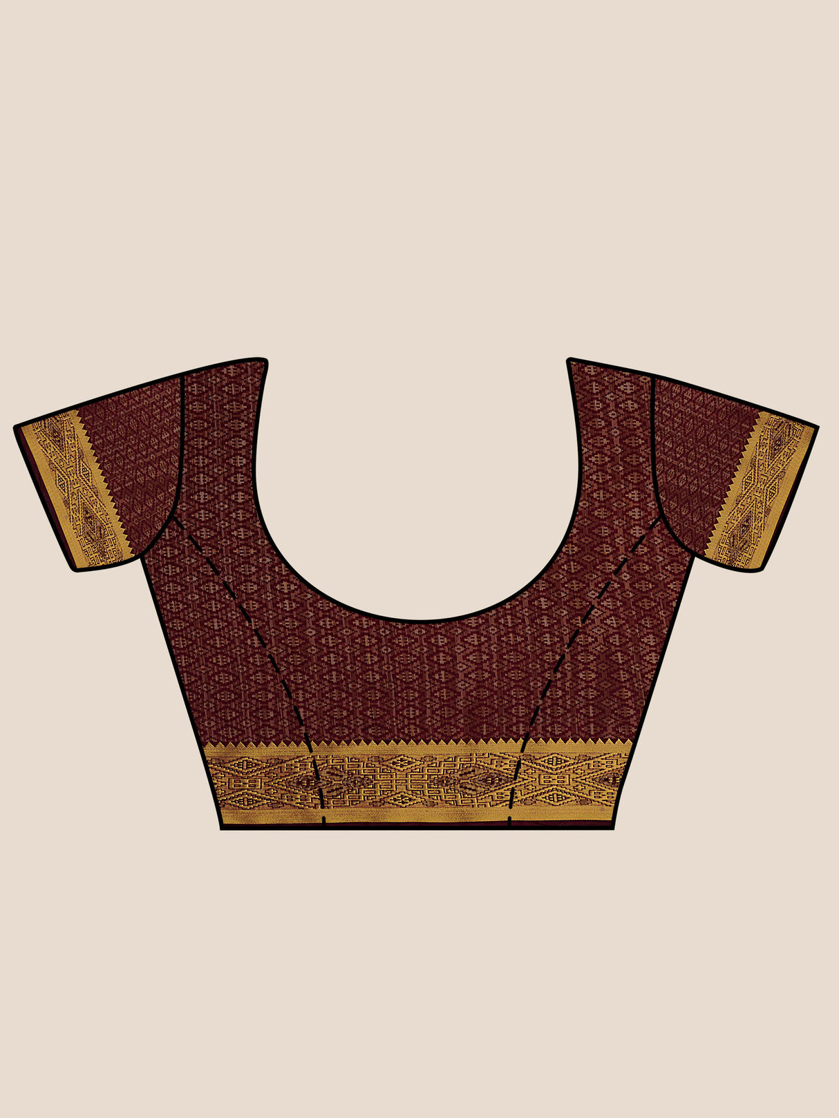 Mimosa Womens Art Silk Saree Kanjivaram Wine Color