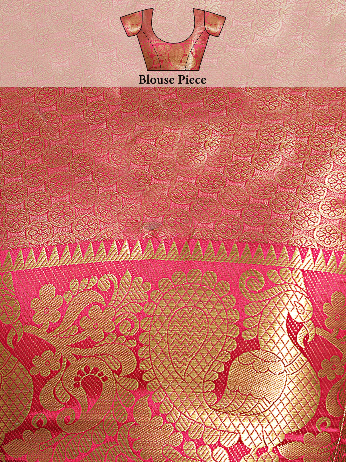 Mimosa Womens Art Silk Saree Kanjivaram Royal Blue Color