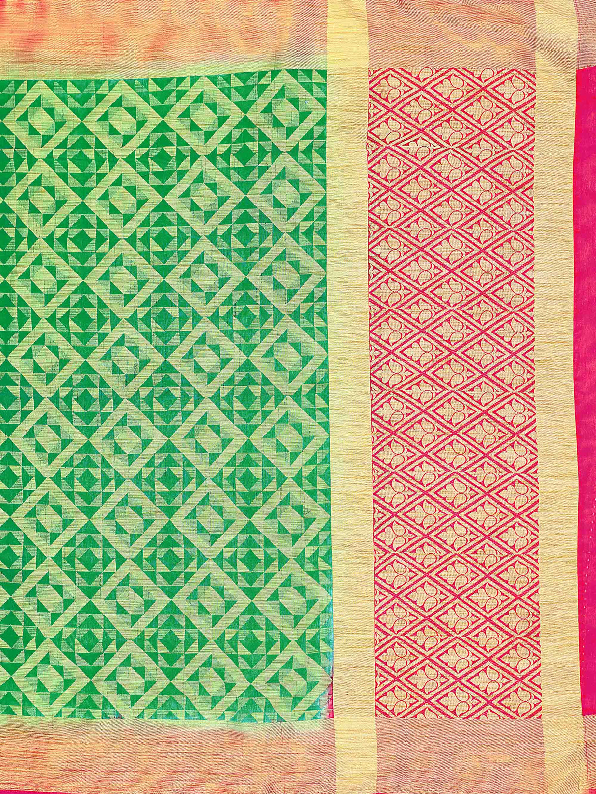 Mimosa Womens Art Silk Saree Kanjivaram Green Color