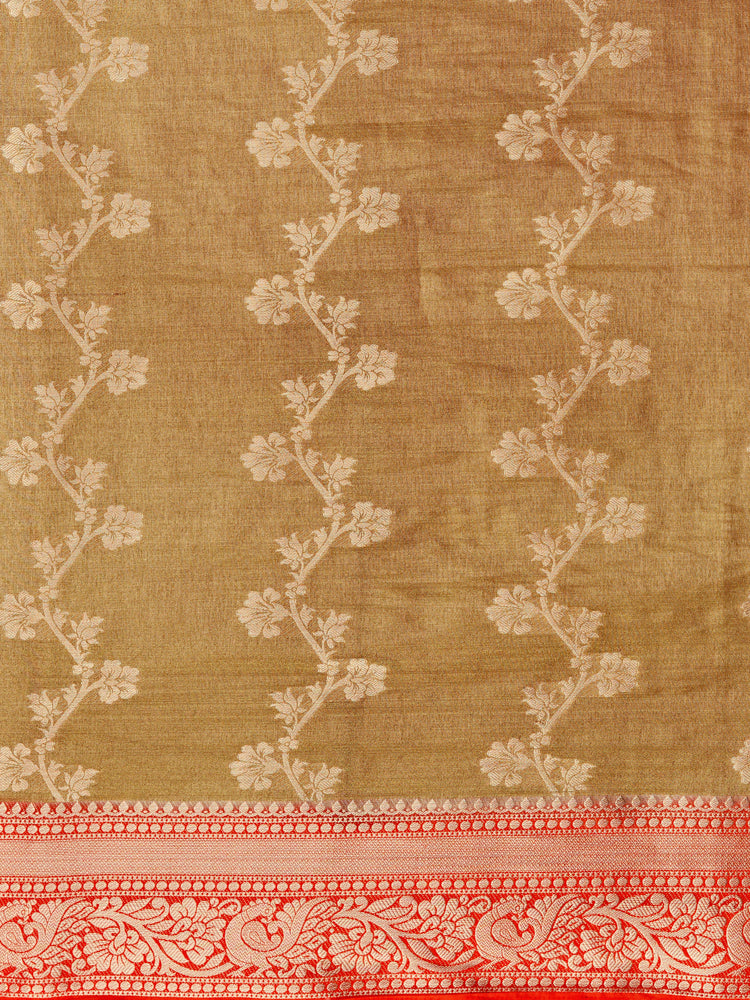 Mimosa Women's Woven Design Kanjivaram Style Art Silk Saree With Blouse Piece : SA0000394CKFREE