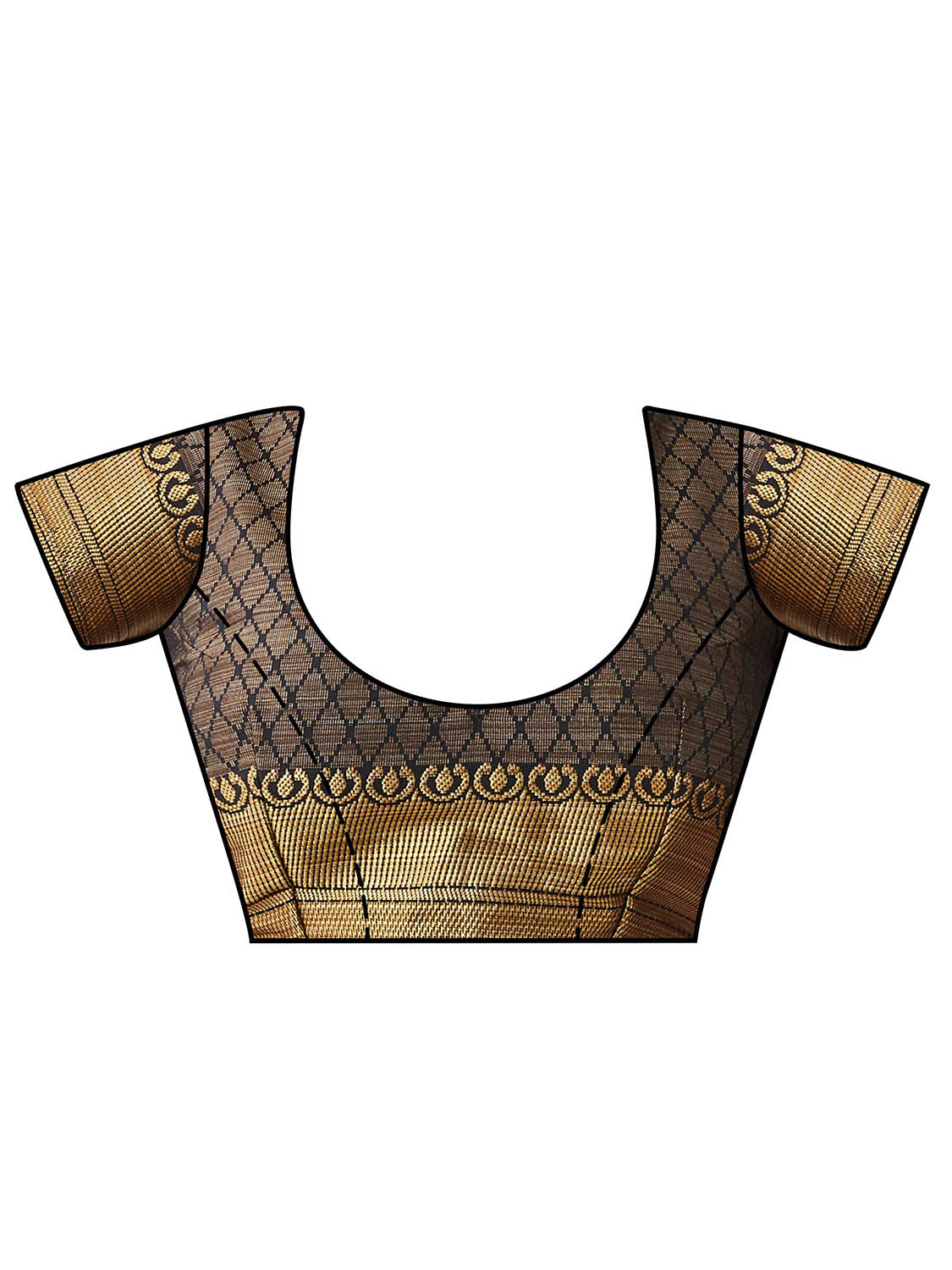 Mimosa Womens Art Silk Saree Kanjivaram Black Color