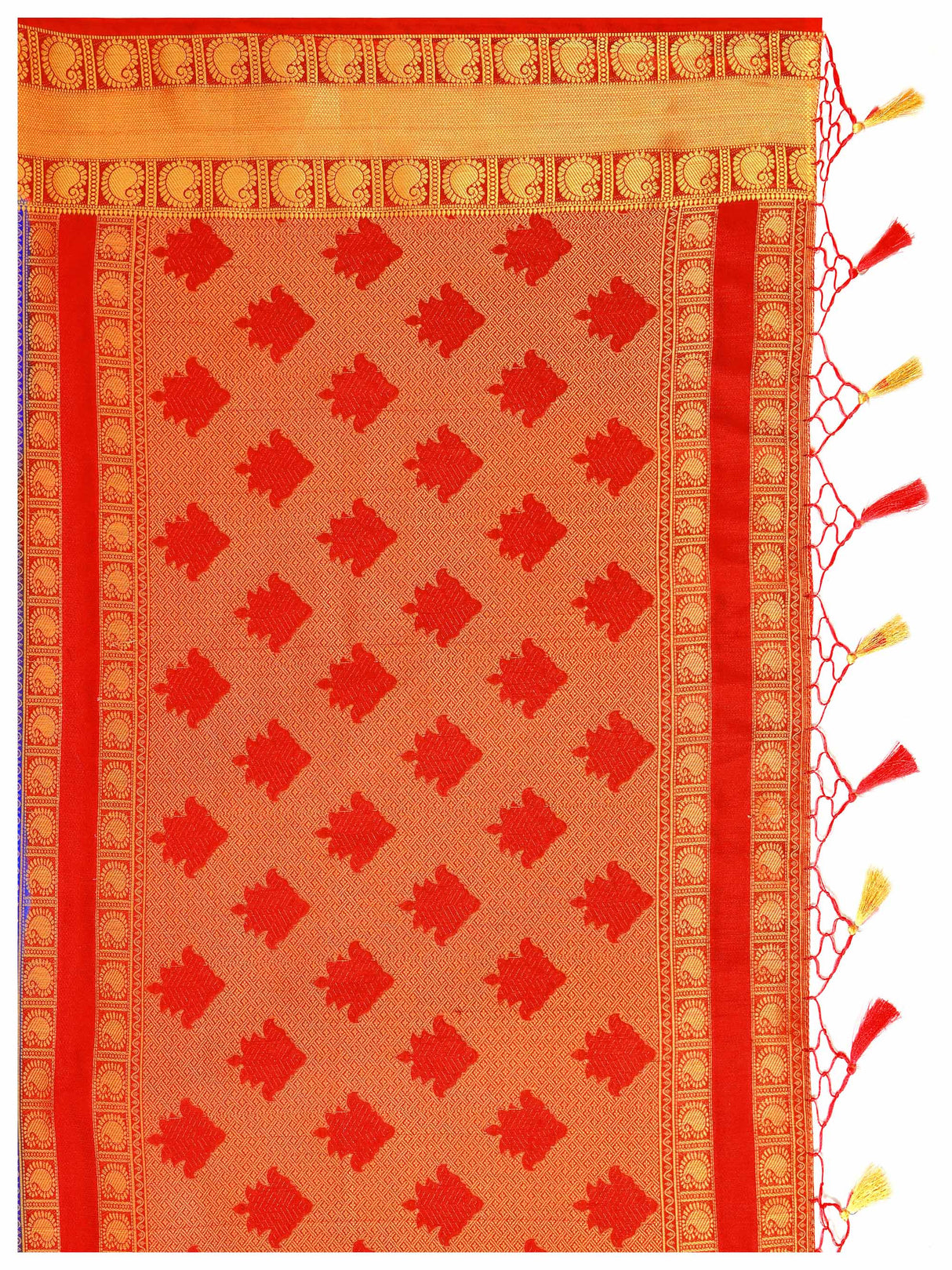 Mimosa Womens Art Silk Saree Kanjivaram Royal Blue Color