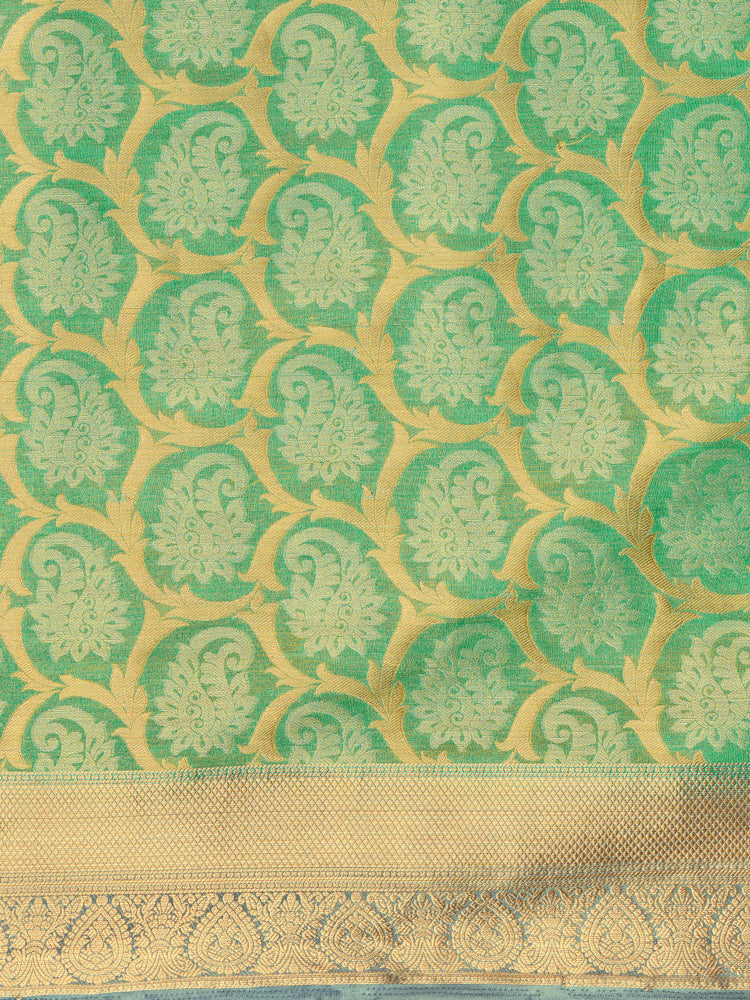 Mimosa Women's Woven Design Kanjivaram Style Art Silk Saree With Blouse Piece : SA0000385RMFREE