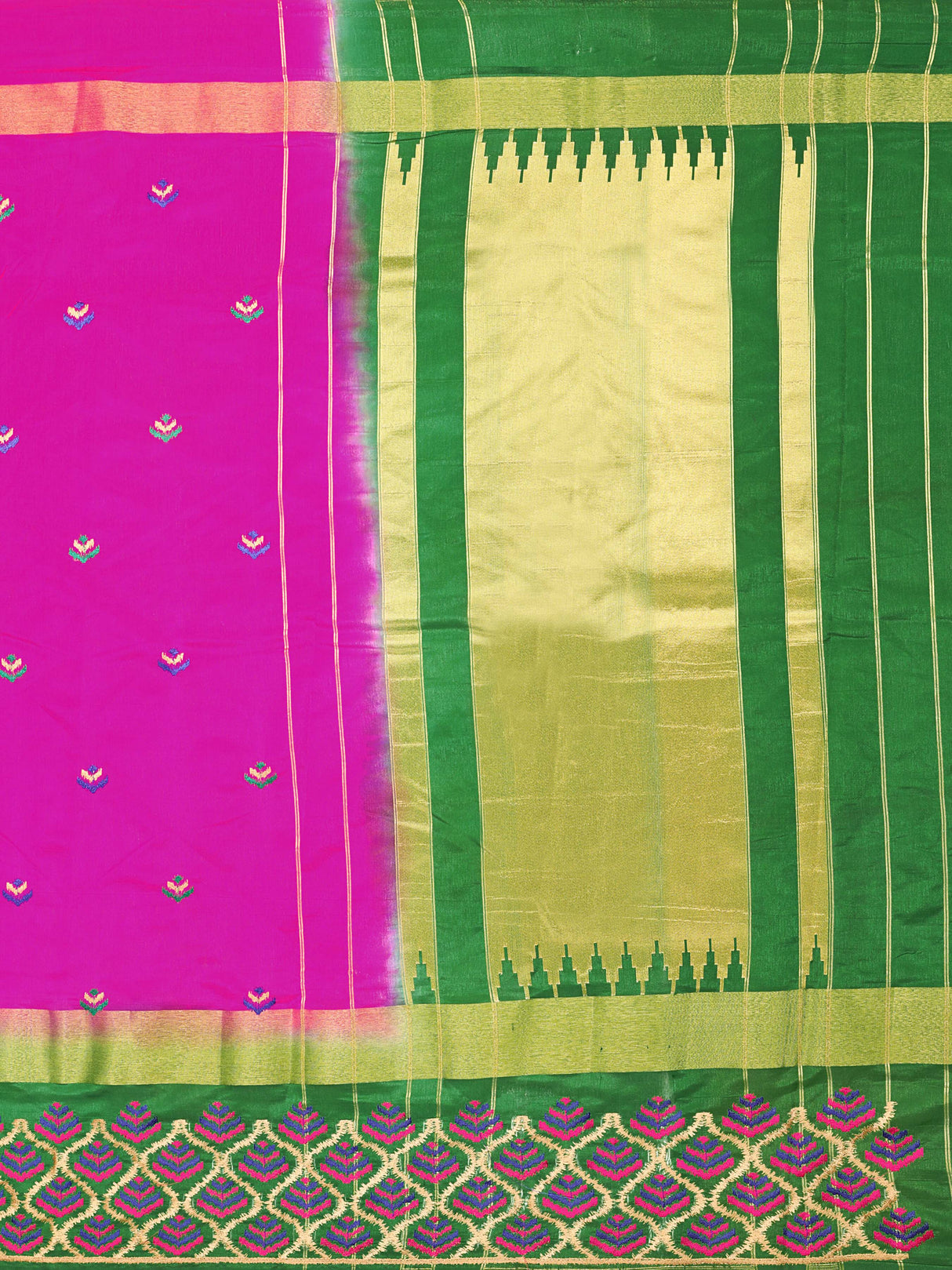 Mimosa Womens Art Silk Saree Kanjivaram Mejanta Color