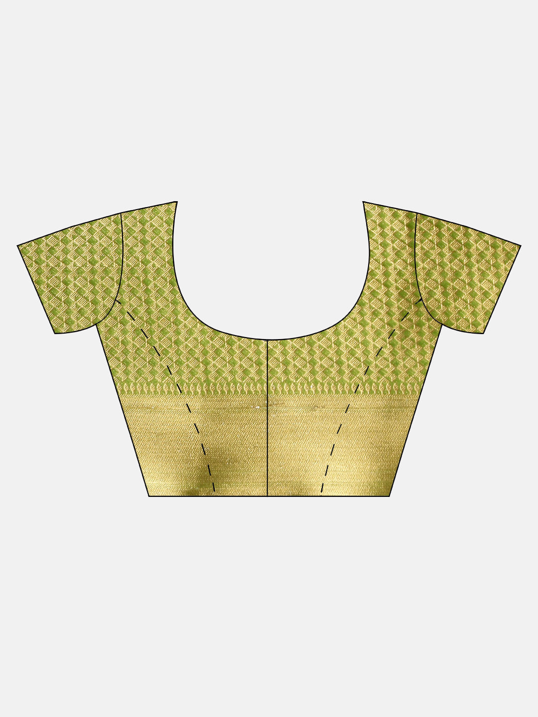 Mimosa Womens Crepe Saree Mysore Silk Olive Color