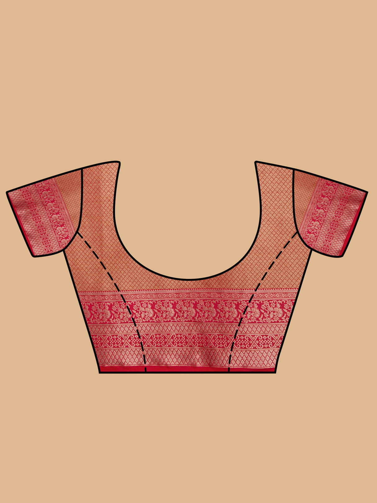 Mimosa Women's Woven Design Kanjivaram Style Art Silk Saree With Blouse Piece : SA0000374NVFREE