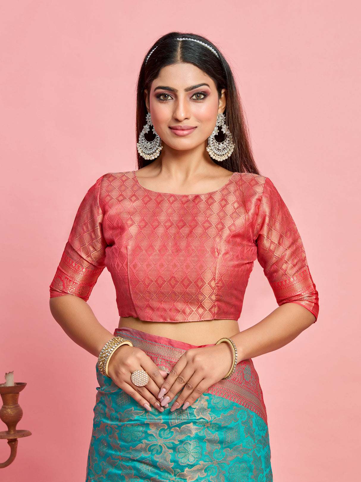 Mimosa Women's Woven Design Kanjivaram Art Silk Saree With Blouse Piece : SA00001230SFFREE