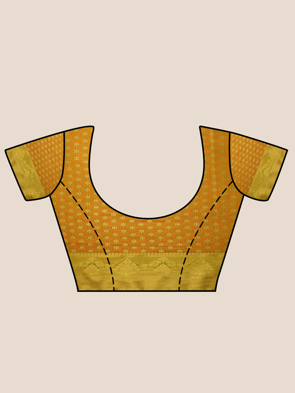 Mimosa Womens Art Silk Saree Kanjivaram Olive Color