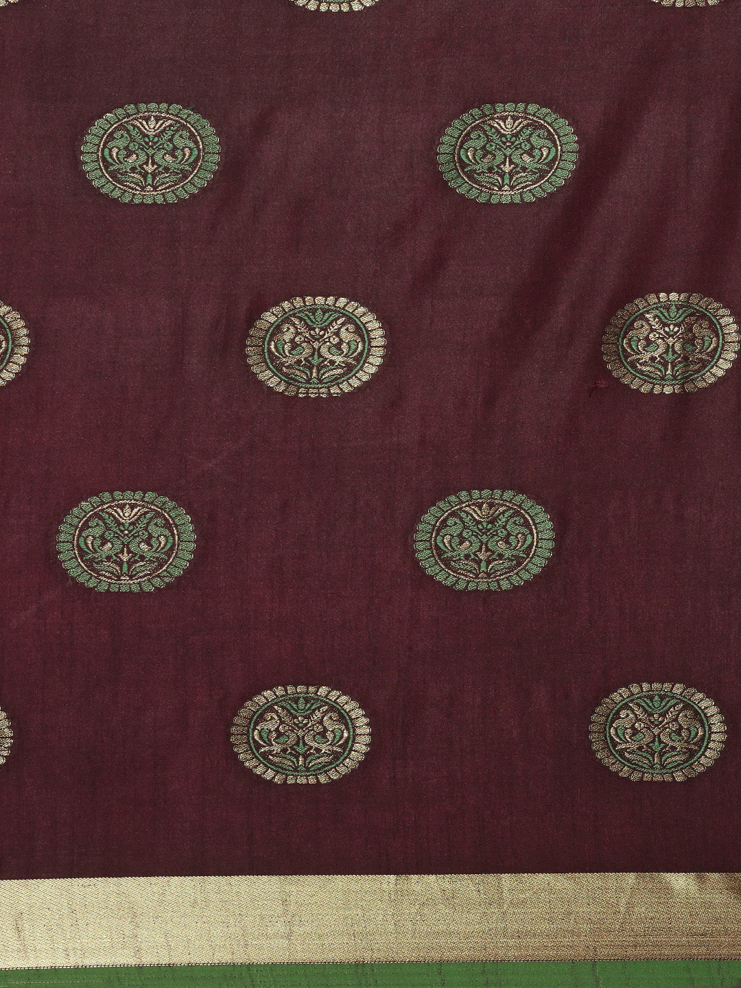 Mimosa Womens Art Silk Saree Kanjivaram Chocolate Color