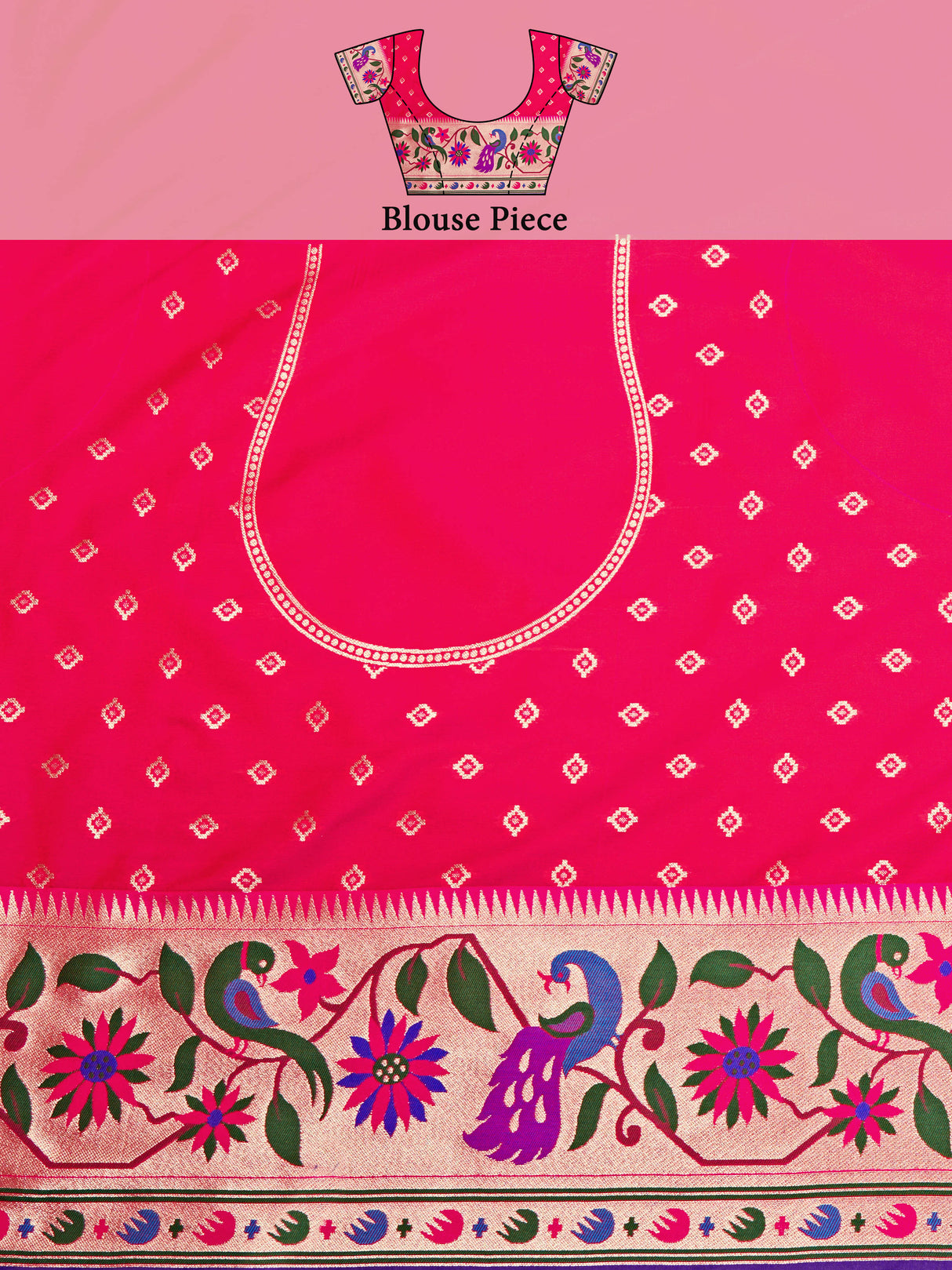 Mimosa Women's Woven Design Patola Style Art Silk Saree With Blouse Piece : SA00001379PRFREE