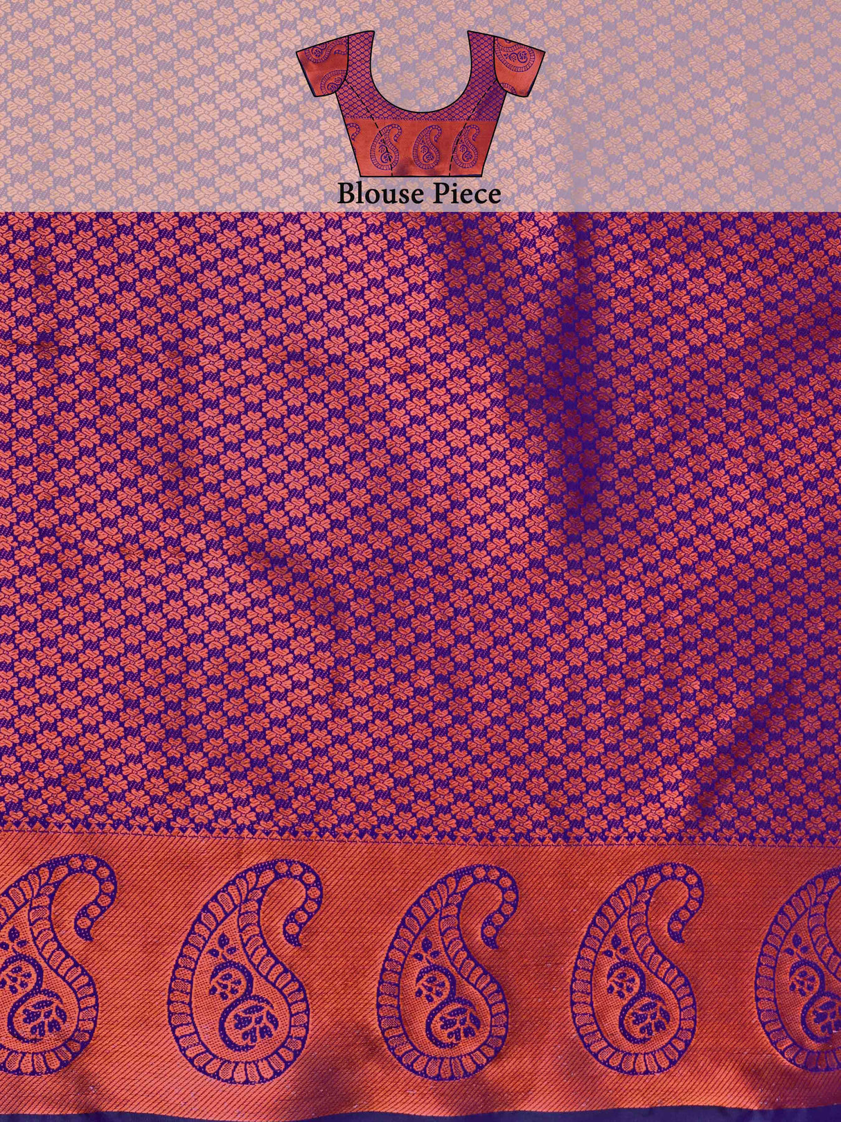 Mimosa Womens Art Silk Saree Kanjivaram Violet Color