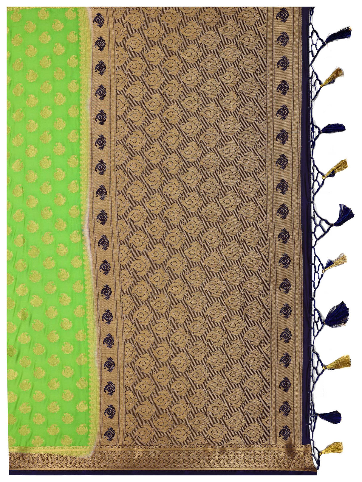 Mimosa Womens Crepe Saree Mysore Silk Liril Color