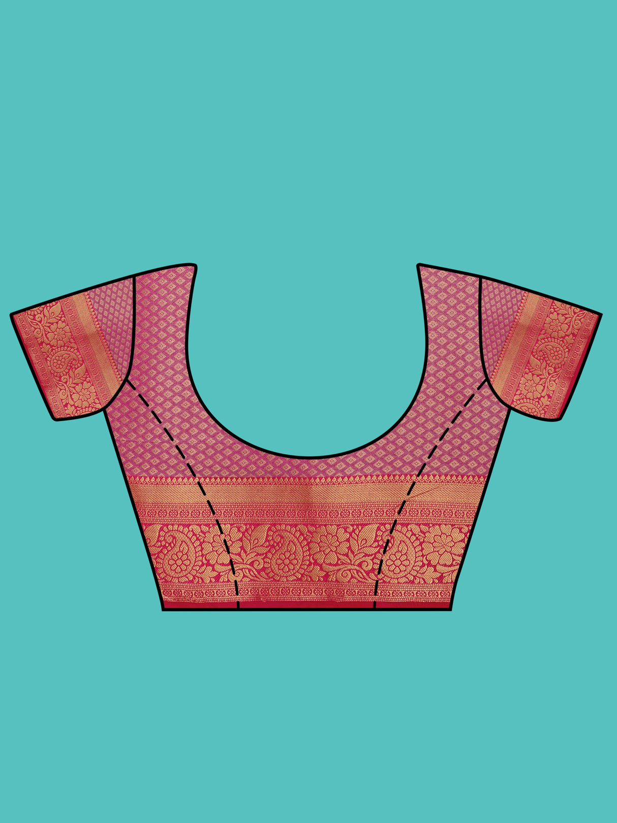 Mimosa Women's Woven Design Kanjivaram Style Art Silk Saree With Blouse Piece : SA0000375PCFREE