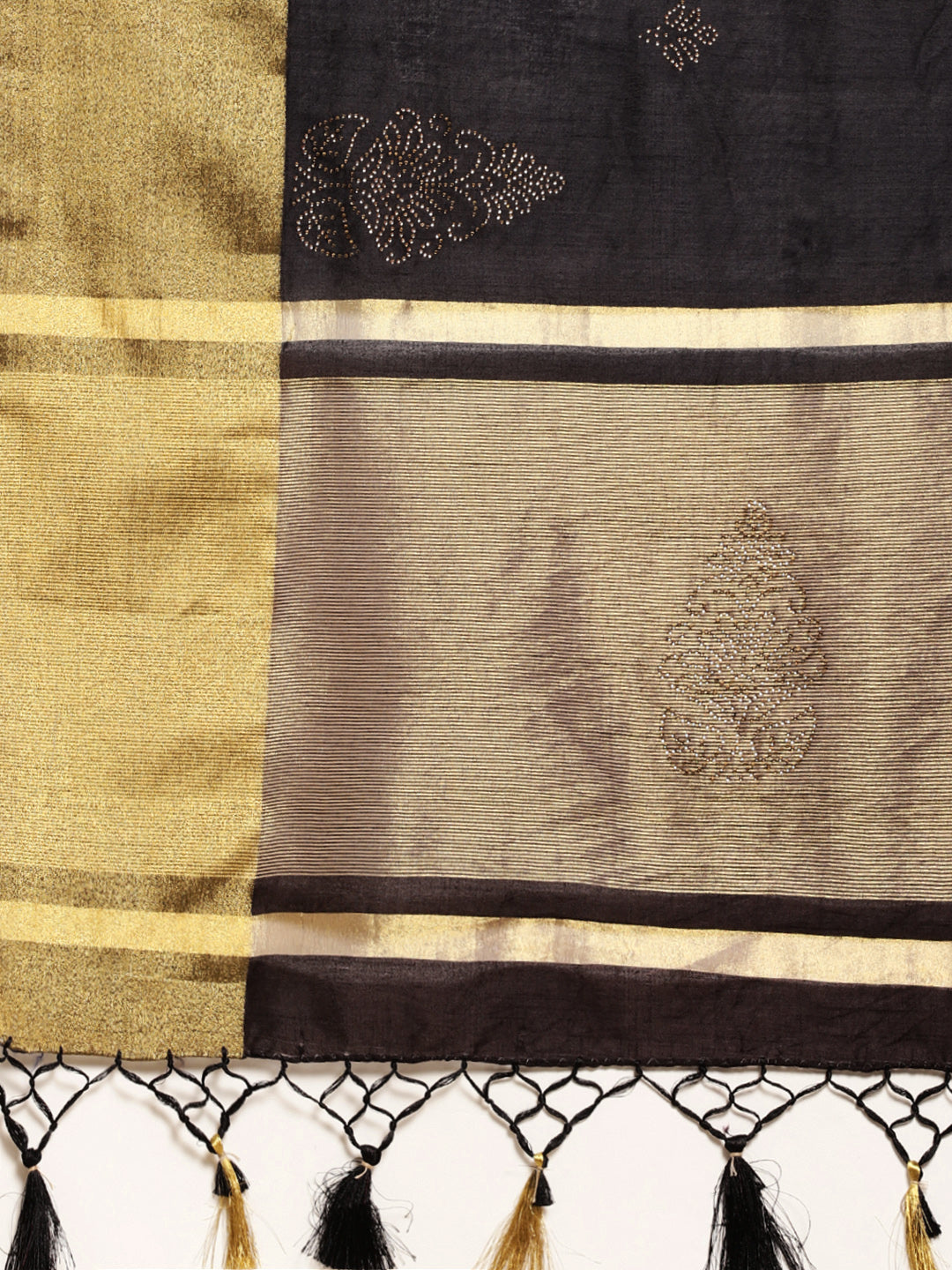 Mimosa Womens Art Silk Saree Kanjivaram Black Color