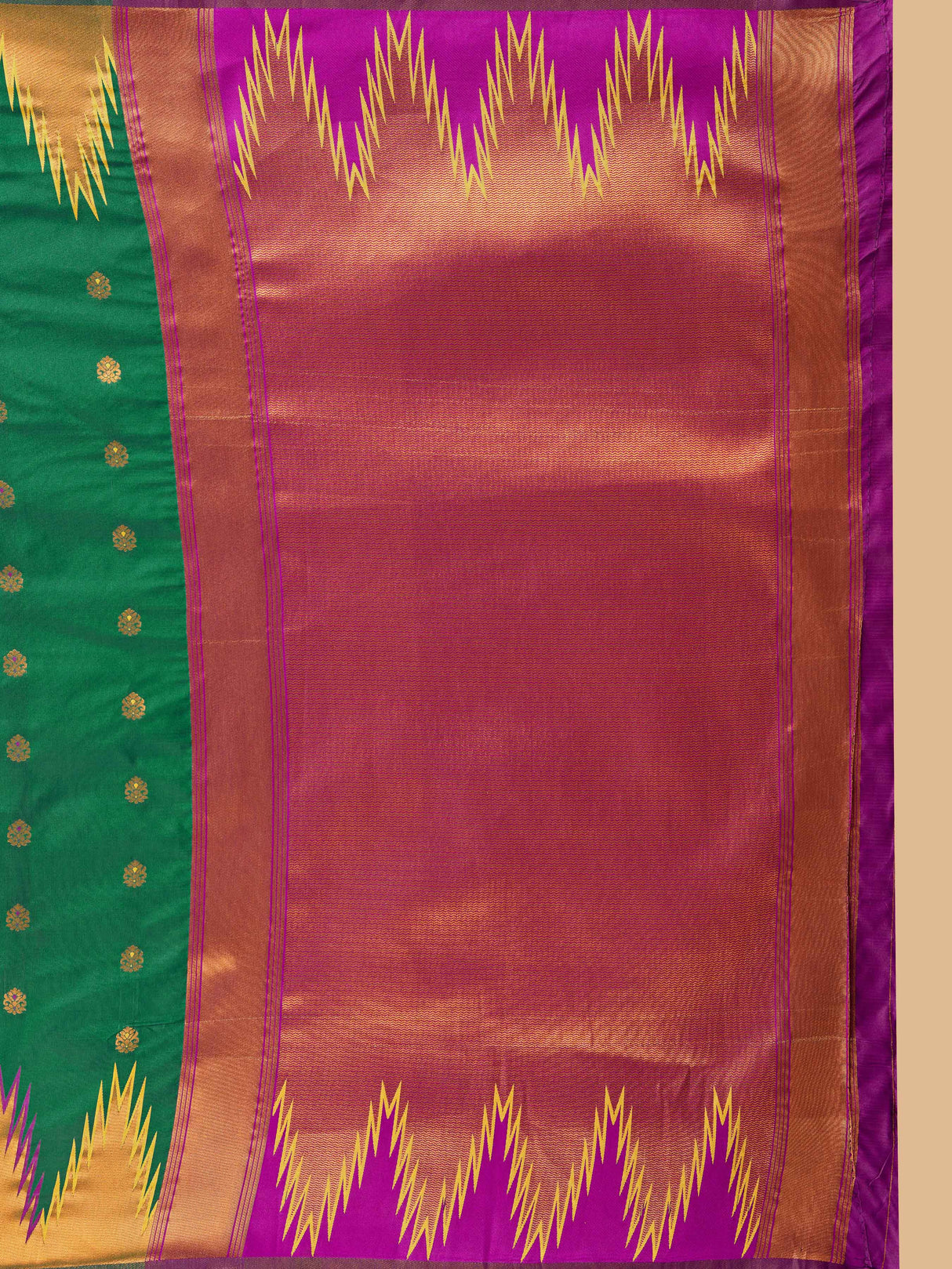 Mimosa Women's Woven Design Kanjivaram Style Art Silk Saree With Blouse Piece : SA00001386BGFREE