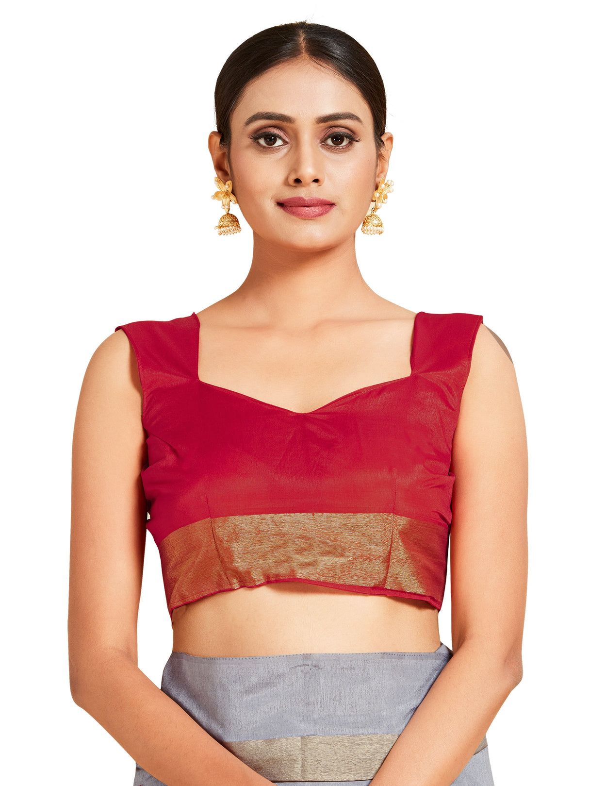 Mimosa Womens Art Silk Saree Kanjivaram Grey Color