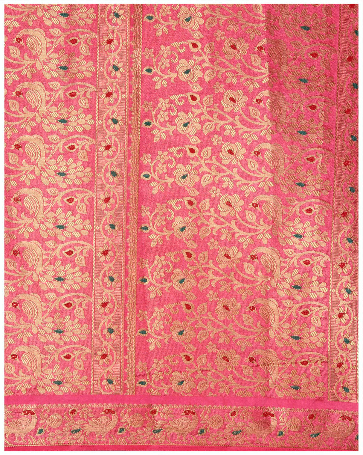 Mimosa Womens Art Silk Saree Kanjivaram Halfwhite Color