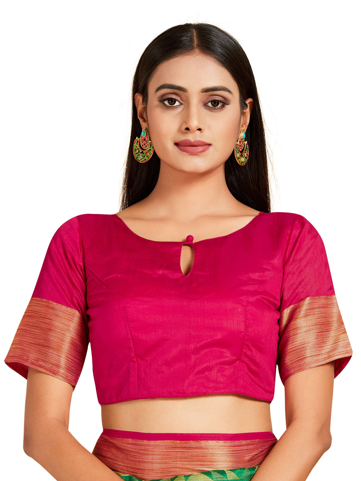 Mimosa Womens Art Silk Saree Kanjivaram Green Color