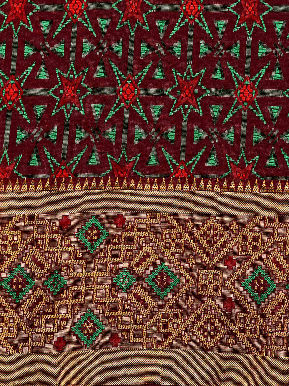 Mimosa Womens Art Silk Saree Kanjivaram Wine Color