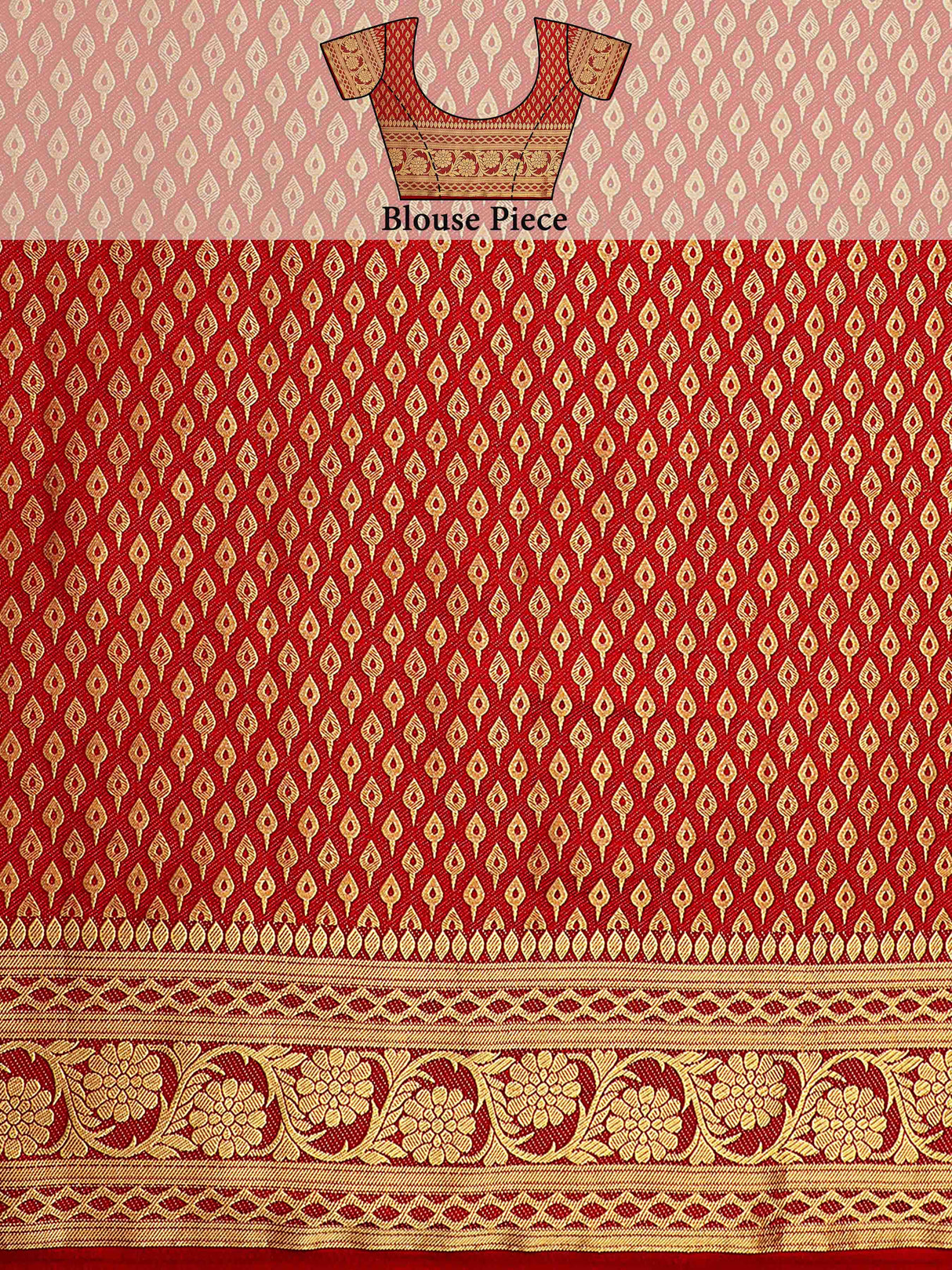 Mimosa Womens Art Silk Saree Kanjivaram Halfwhite Color